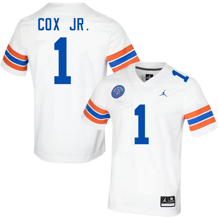 Brenton Cox Jr. Florida Jersey,Florida Gators #1 Brenton Cox Jr. Jersey Youth Uniforms-Retro White